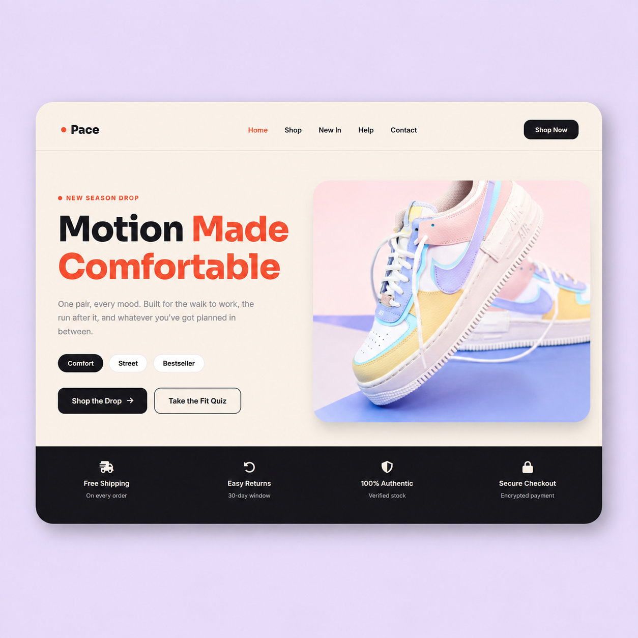 Pace Sneakers project preview